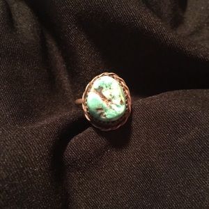 Vintage Native American Turquoise nugget ring
